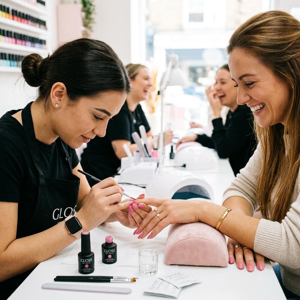 Cliente disfrutando productos de Star Nail Salon